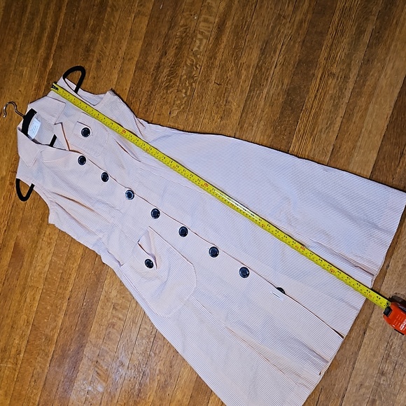 Peachy Pink Striped 50s Dress - Picture 11 of 13